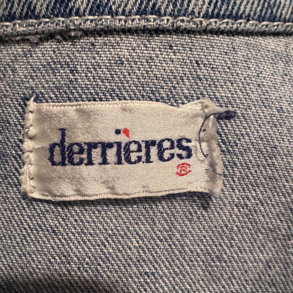 Derrieres Vintage Light Wash Denim Trucker Jacket Mens Blue Jean Coat XL - Picture 3 of 10